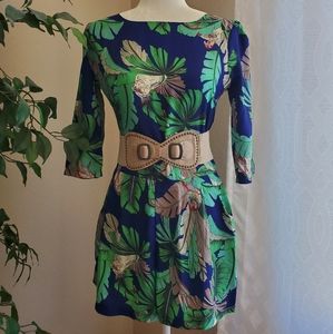 Tropical print romper